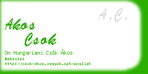 akos csok business card