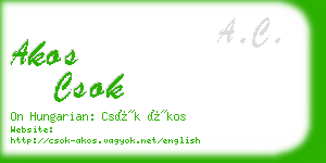 akos csok business card